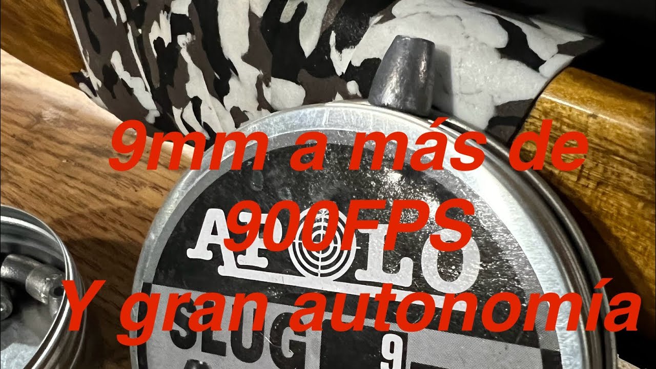 Big Bore 9mm , más de 900  FPS.  Shark cańon intercambiable. Crony.