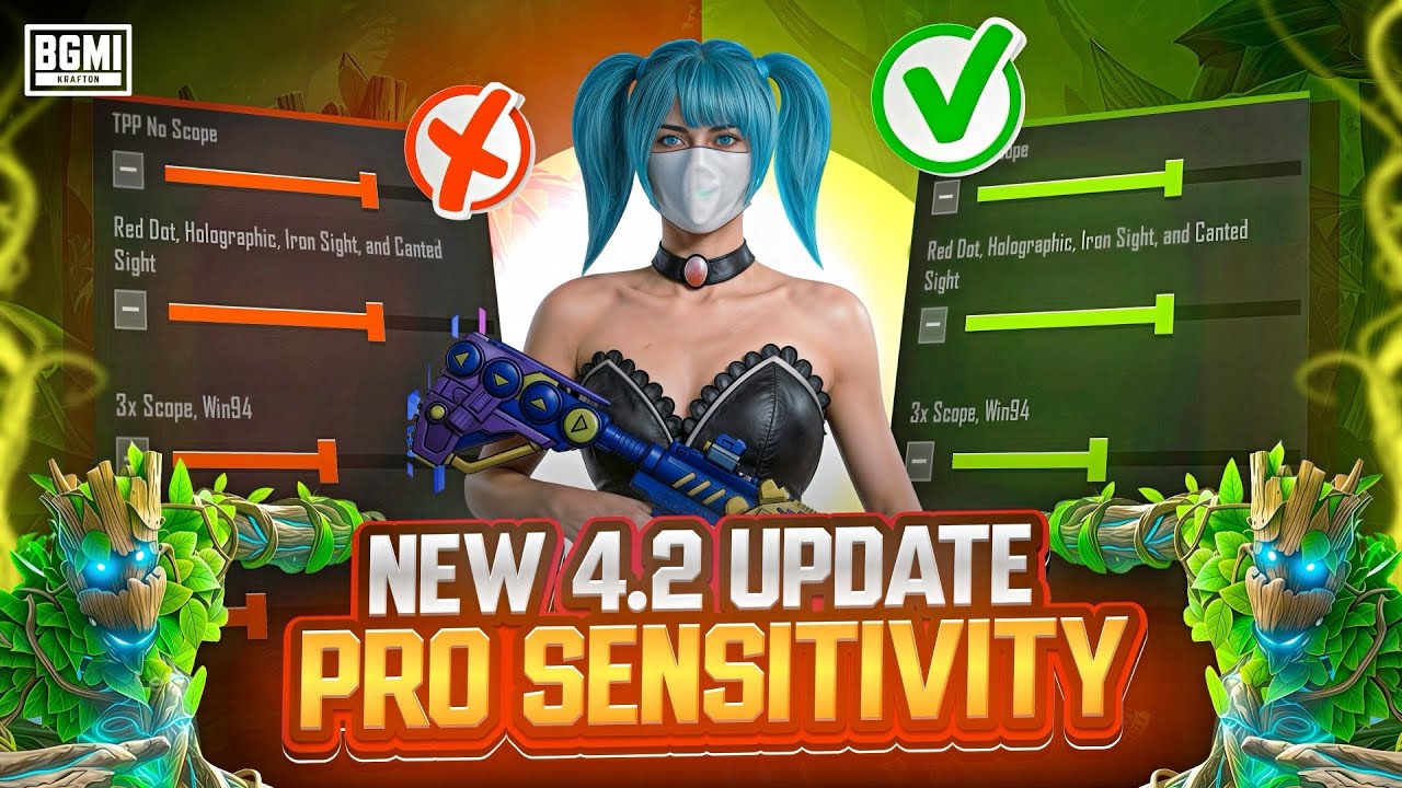 4.2 UPDATE 🔥 Pro Sensitivity & Advanced Settings 💀 Solo vs Squad Best Clutches 😍 Reflex OP