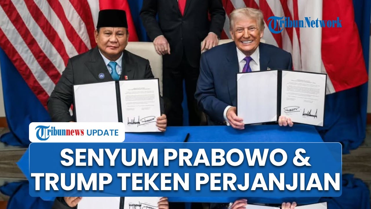 Deal! Senyum Prabowo & Trump Teken Perjanjian Dagang Bersejarah, Tonggak Baru Aliansi Ekonomi RI-AS