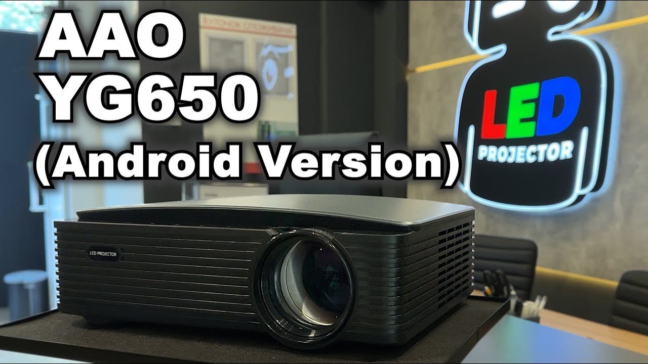 Відеоогляд FullHD 1LCD проектора ААО YG 650 W android версія
