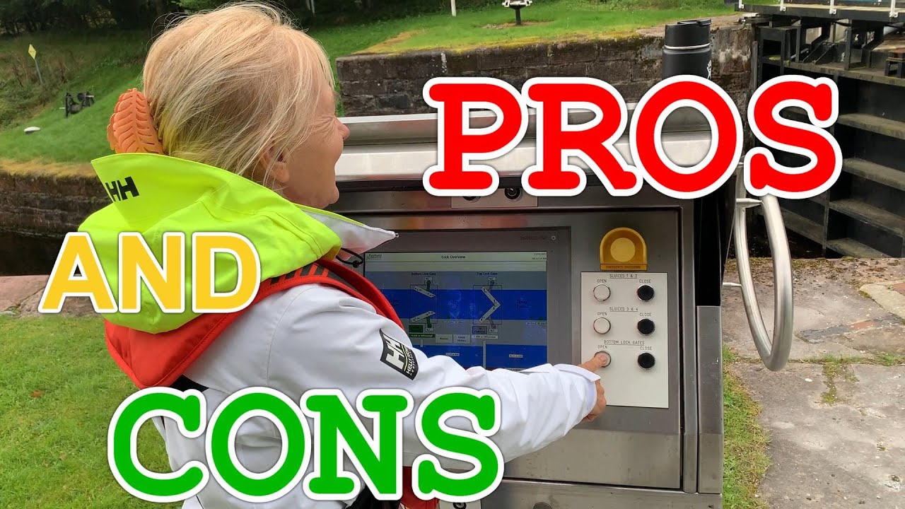 Pros and cons of boating on the Caledonian Canal.  Scotland. September, 2023
