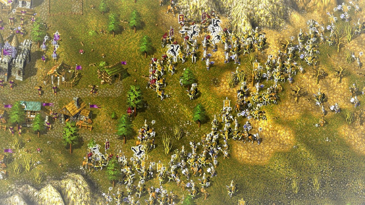 Hardest Co-op (Border of Life) Won in SP in 1h33m55s - Knights and Merchants (KaM) Remake (r14787)