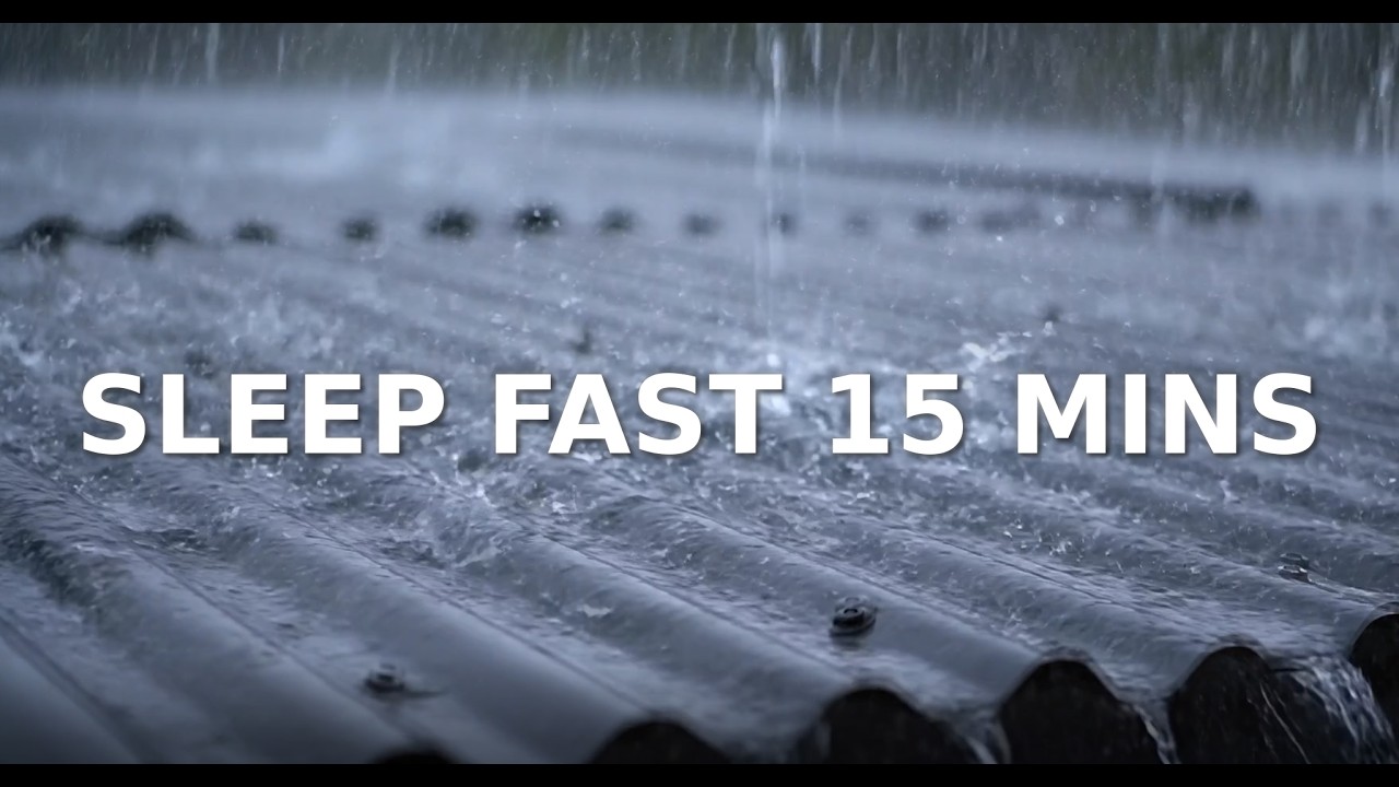1 HOUR Heavy Rain on Tin Roof | Sleep Sounds for Deep Sleep (Seamless Loop)