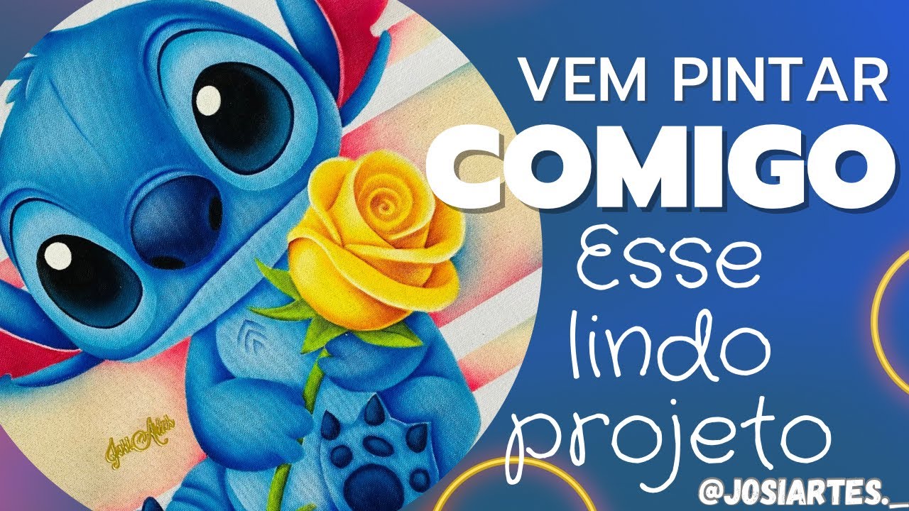 Pintando o stitch - Pintura em tecido