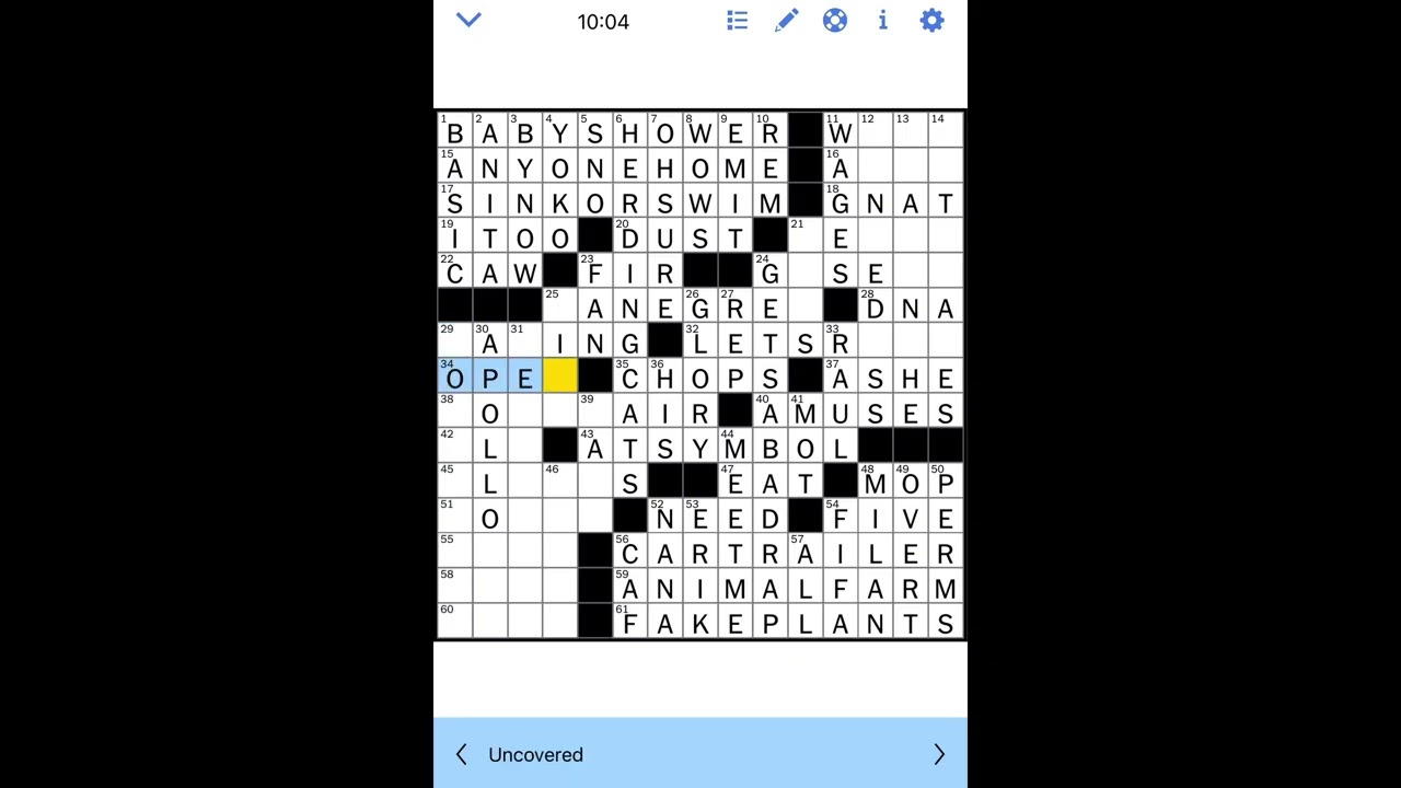 NYT Crossword January 16, 2026