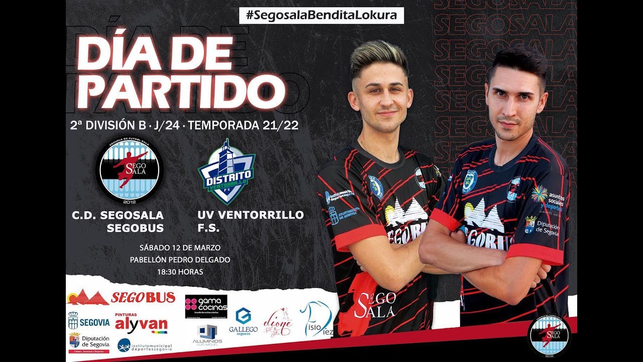J24 Grupo 1 Segunda División B. Segosala Segobus - Distrito Ventorrillo FS