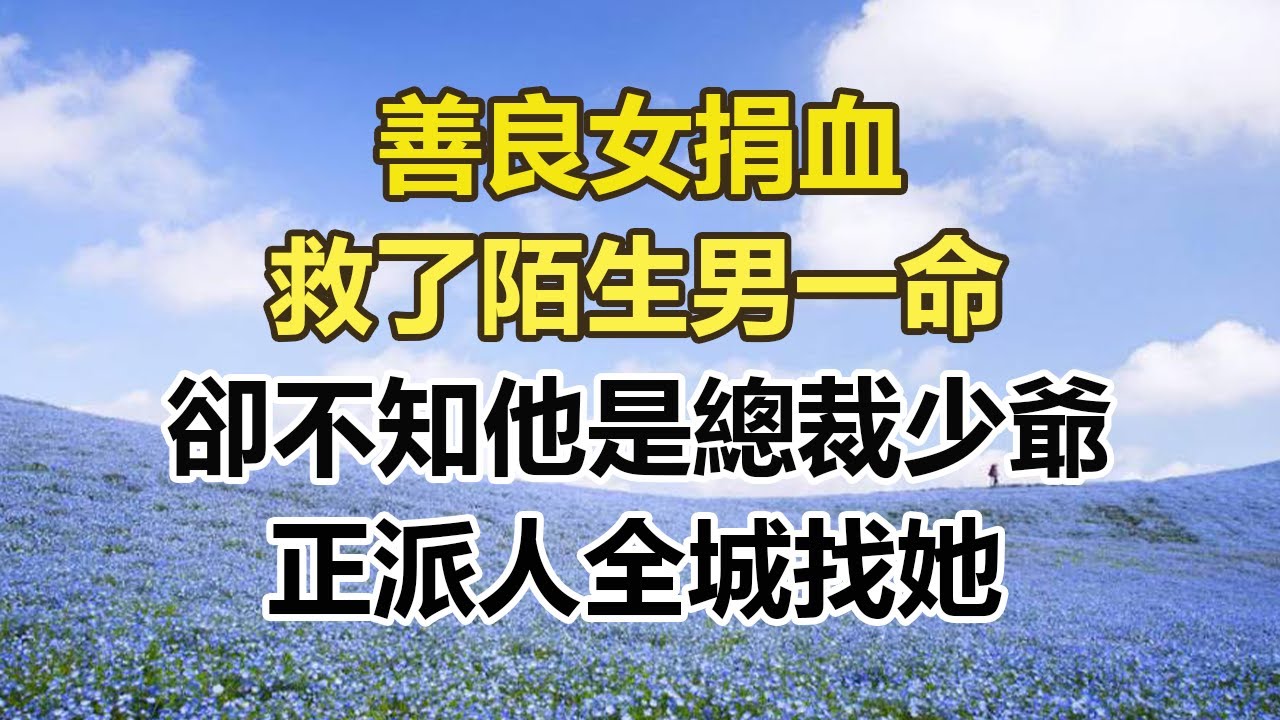 善良女捐血，救了陌生男一命，卻不知他是總裁少爺，正派人全城找她。#幸福敲門 #為人處世 #生活經驗 #情感故事