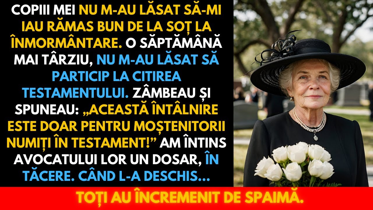 Cei doi fii ai mei m-au exclus de la citirea testamentului soțului — așa le-am arătat eu…