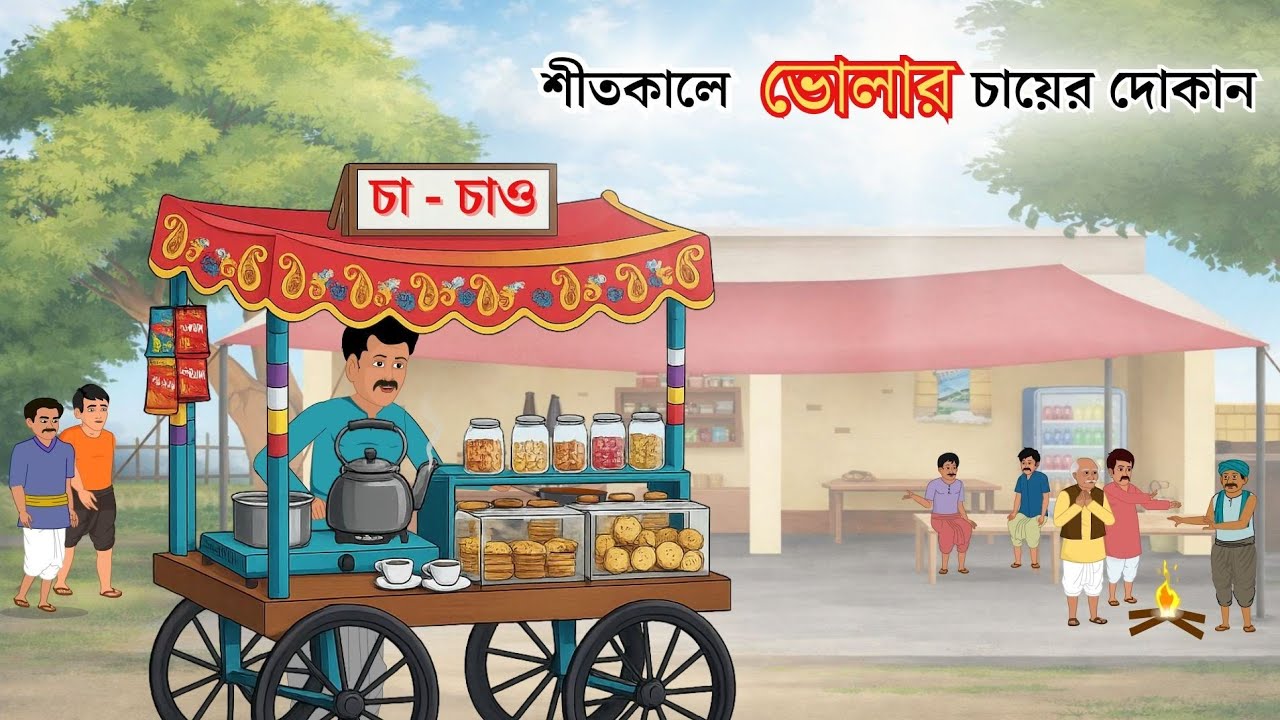 শীতকালে ভোলার চায়ের দোকান|Bengali moral story| Thakumar jhuli|Bengali fairy tales