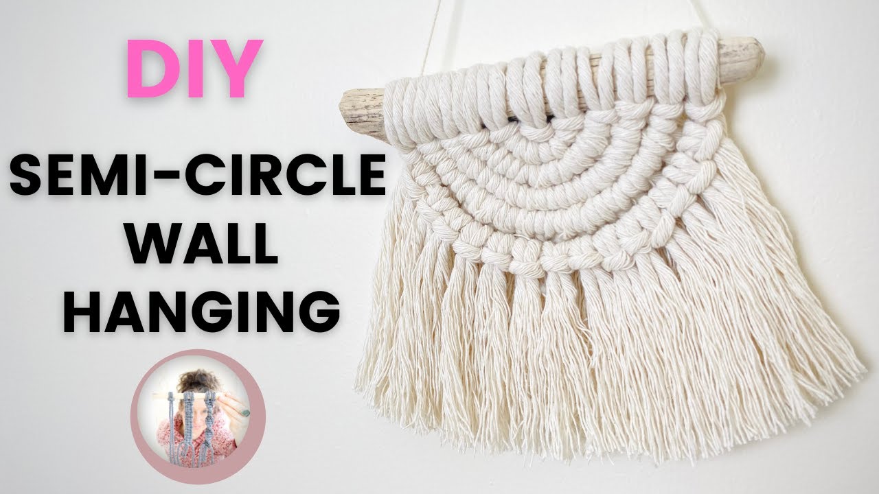Mini Semi-Circle Wall Hanging | Beginner Macrame | Macrame Wall Hanging Tutorial