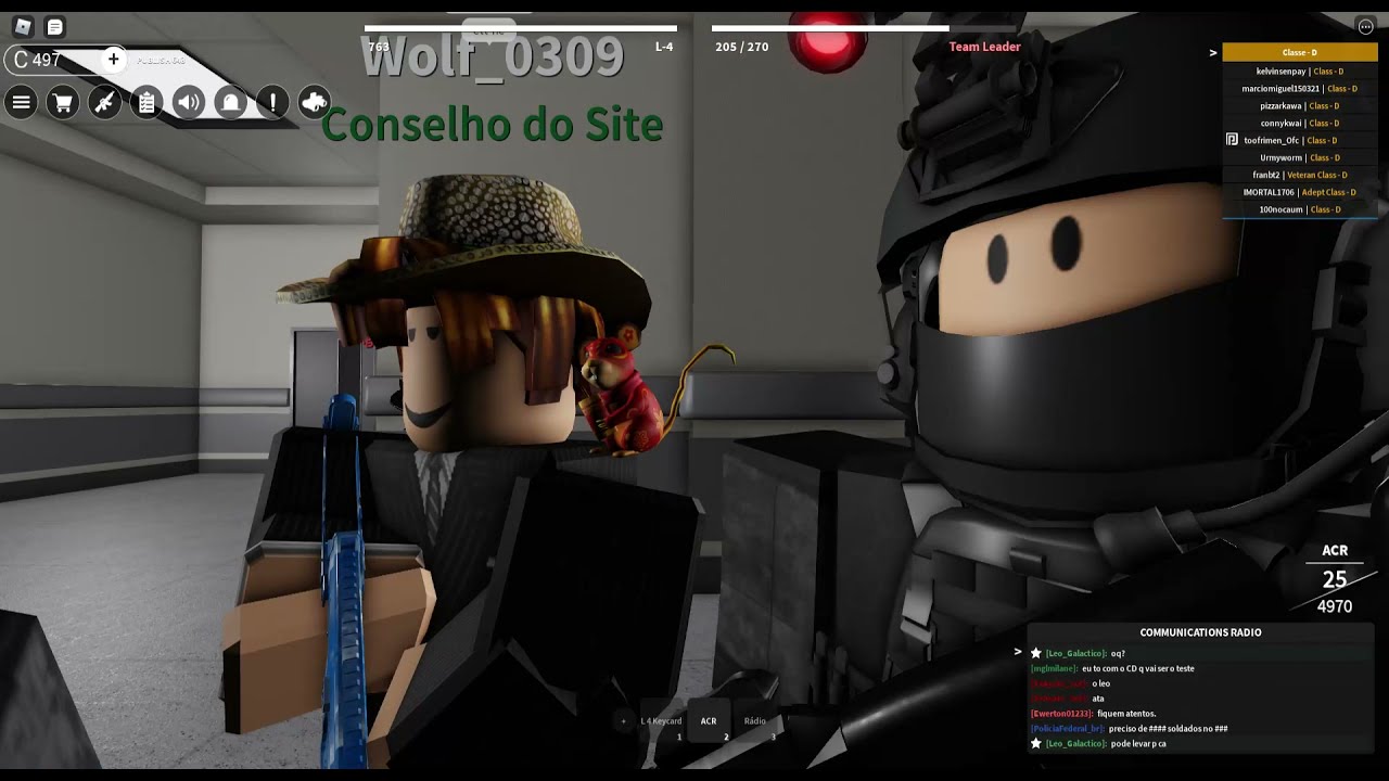 Roblox jogando Scp Roleplay apareceu um kid querendo da ban em mim ;-;