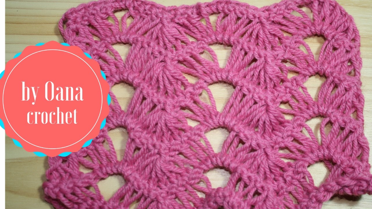Crochet broomstick lace chevron variation by Oana