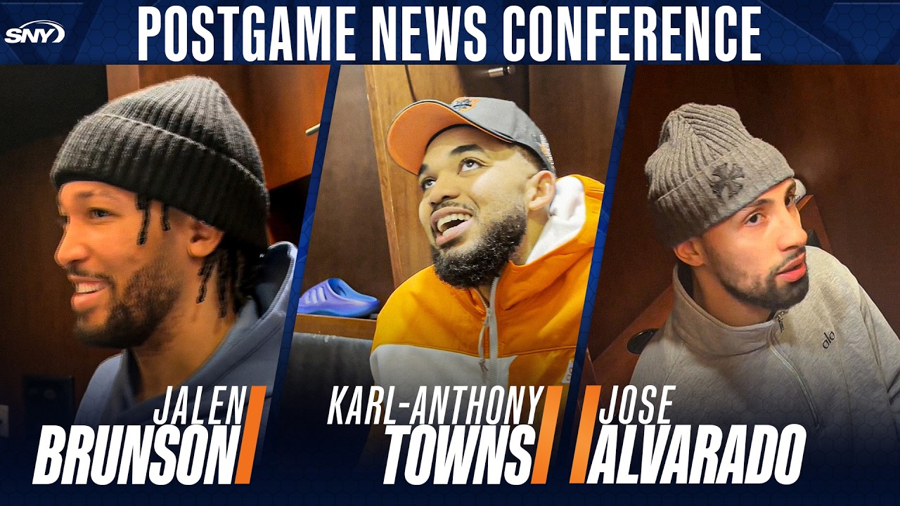 Jalen Brunson, Karl-Anthony Towns and Jose Alvarado on Knicks' nail-biting victory over Rockets