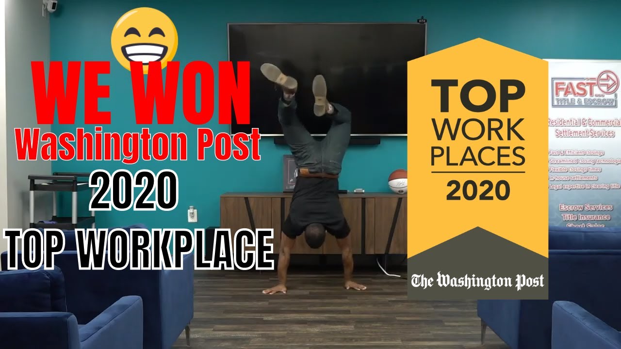Watch Melvin Yates' Hilarious Headstand for The Washington Post's Top Workplaces 2020 Award!