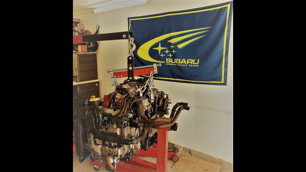Снятие Мотора Subaru WRX STI ej257 или как вытащить мотор в одного