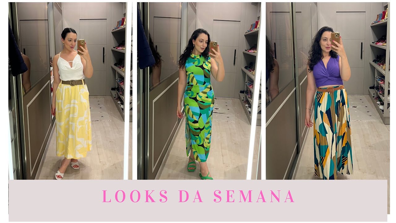 Looks da semana - muitos vestidos e looks coloridos de verão!
