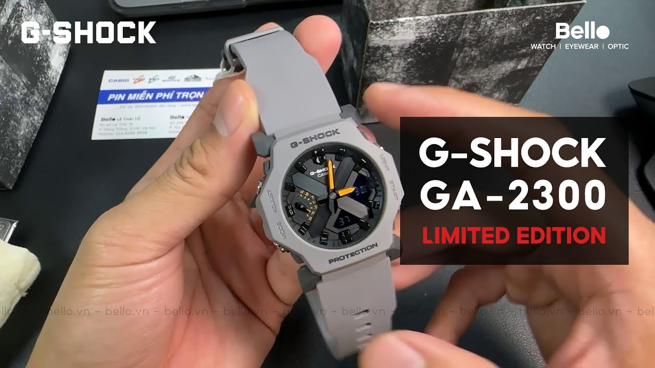 Mở hộp G-Shock Limited Edition GA-2300-8A xám kim cam tuyệt đẹp trực tiếp tại G-Shock VN - Bello