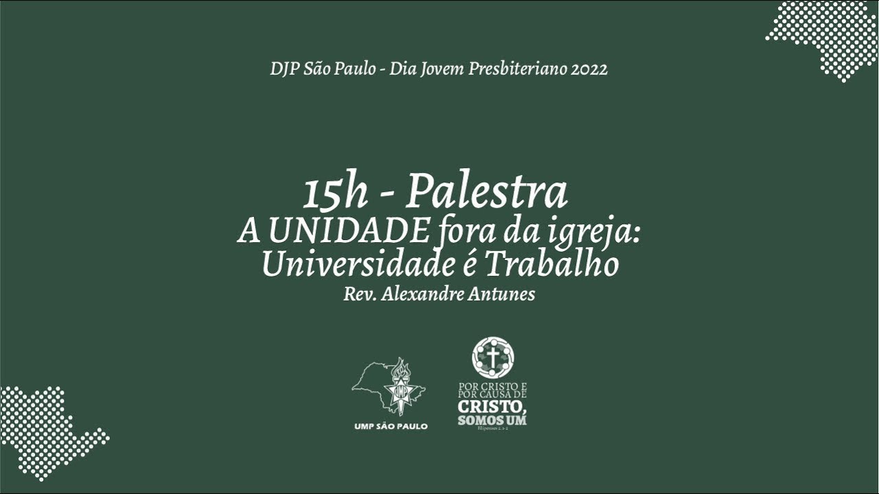 Palestra Cosmo vis&atilde;o Crist&atilde; - Aspectos da Unidade na Cria&ccedil;&atilde;o e na Queda - Rev. Douglas Sborowski