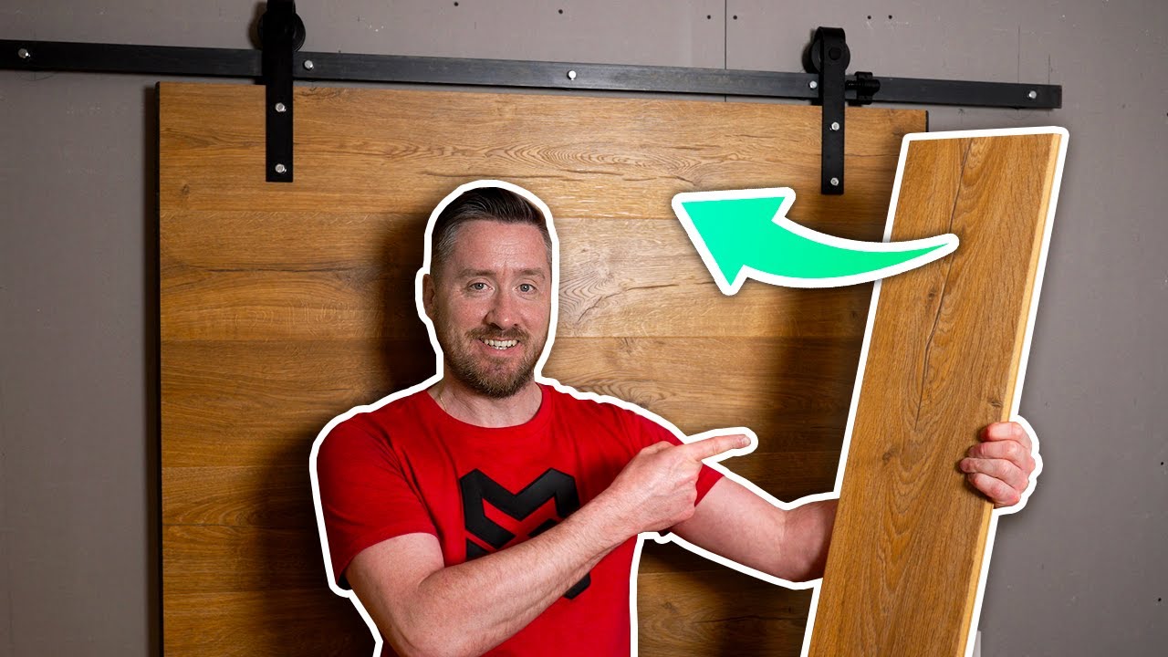 JE FABRIQUE UNE PORTE COULISSANTE AVEC DU PARQUET FLOTTANT ! (Projet rénovation salle de bains EP19)