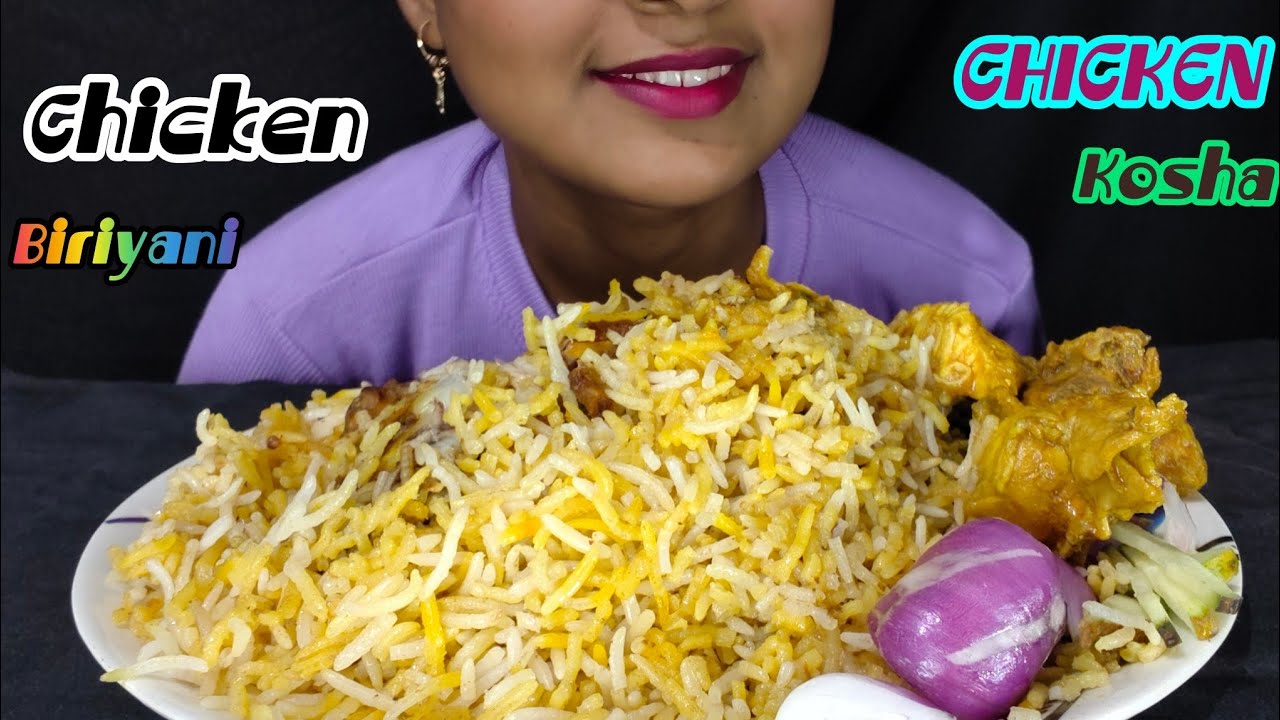 BIG BITES CHICKEN BIRIYANI, CHICKEN KOSHA ।। eating Show #khaikhai #eatingshow #biriyanilovers 
