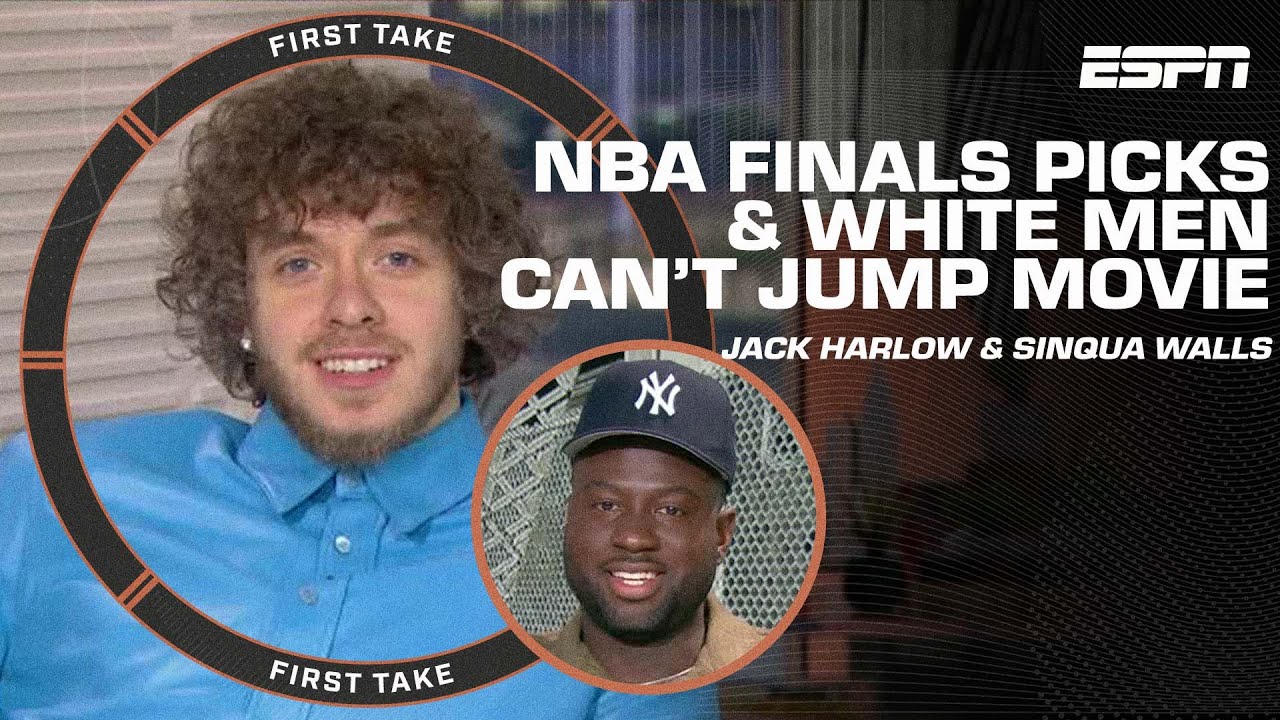 Jack Harlow & Sinqua Walls NBA Finals picks 🏆 + talk starring in 'White Men Can't Jump' | First Take