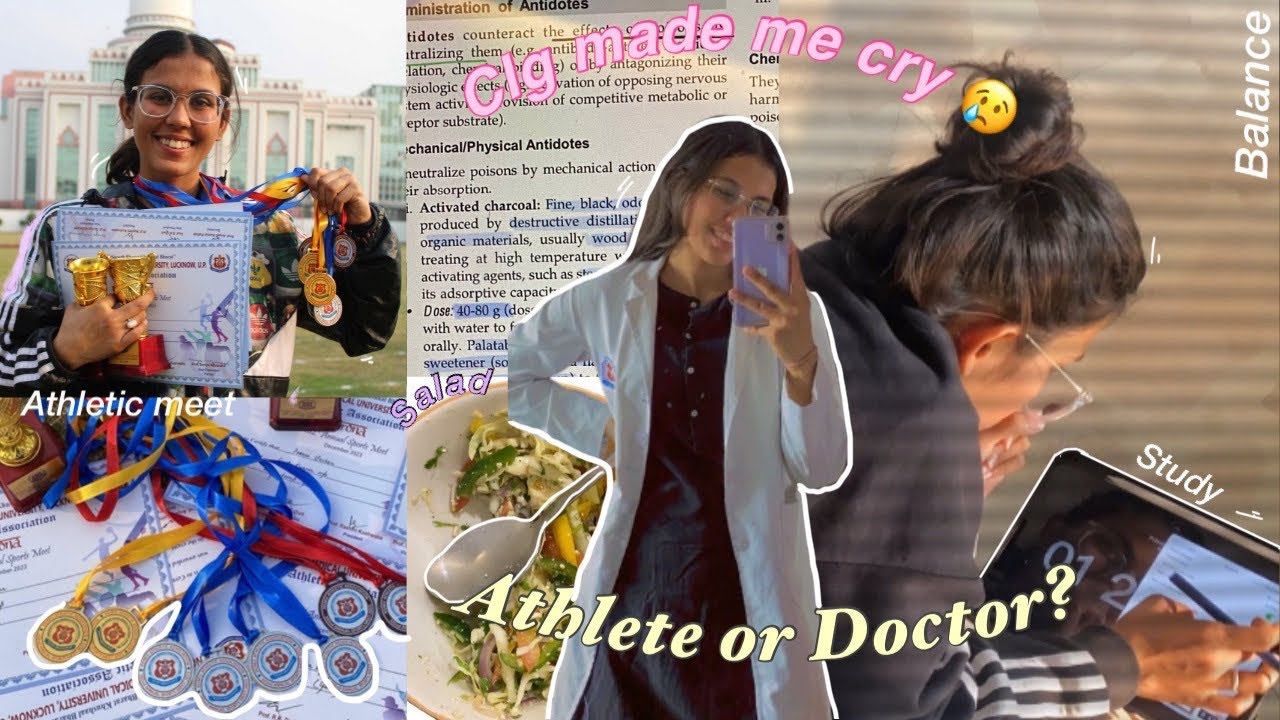 MBBS vlog 36 : Balancing MBBS, Athletics, attendance all at once😢 *Govt medical college KGMU *