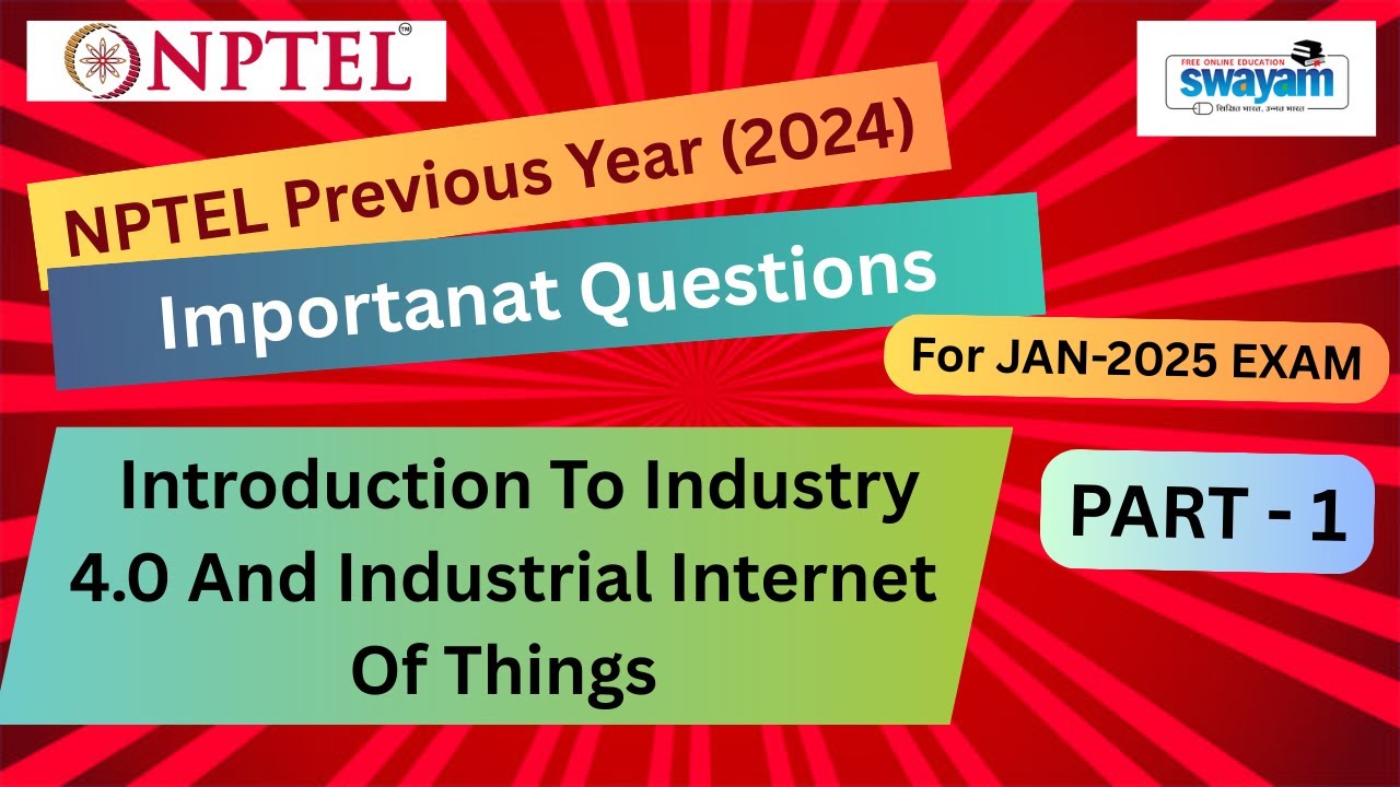 🔥Intro to Industry 4.0 and Industrial IoT | Previous Year 2024 Important Questions | NPTEL Exam Prep
