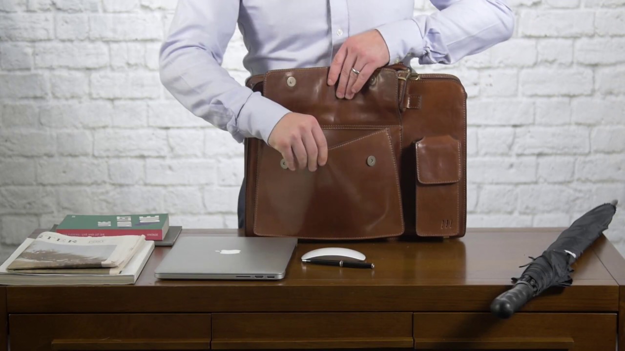 HOW TO PACK | The Alanzo Men's Classic Leather Briefcase