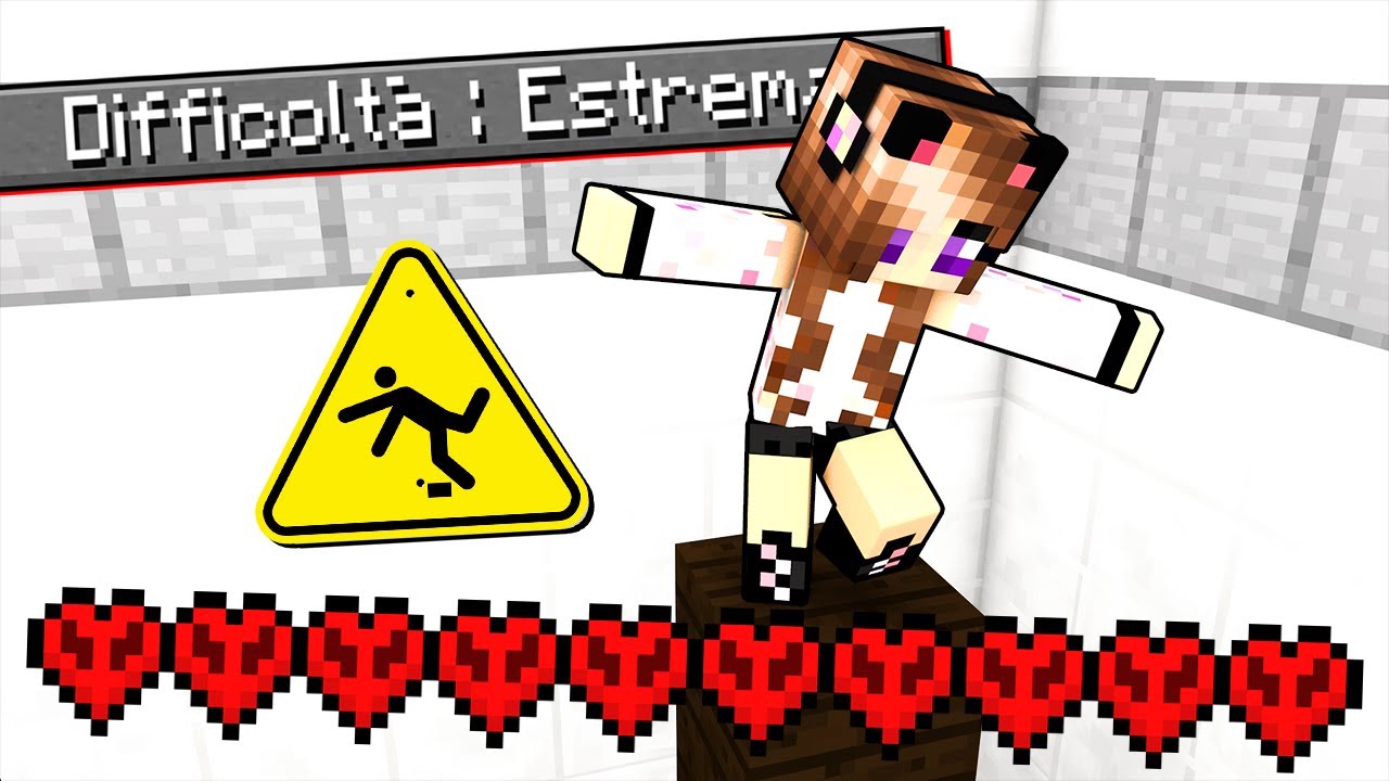 CADO DAL CIELO SU MINECRAFT A DIFFICOLT&Agrave; ESTREMA!!