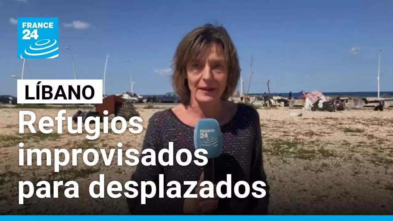 Desplazados levantan refugios improvisados en el paseo marítimo de Beirut