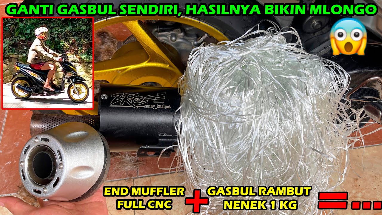 Nyobain Ganti Gasbul Pake Rambut Nenek Di Knalpot Zrc + Pasang End Muffler Sendiri Di Rumah