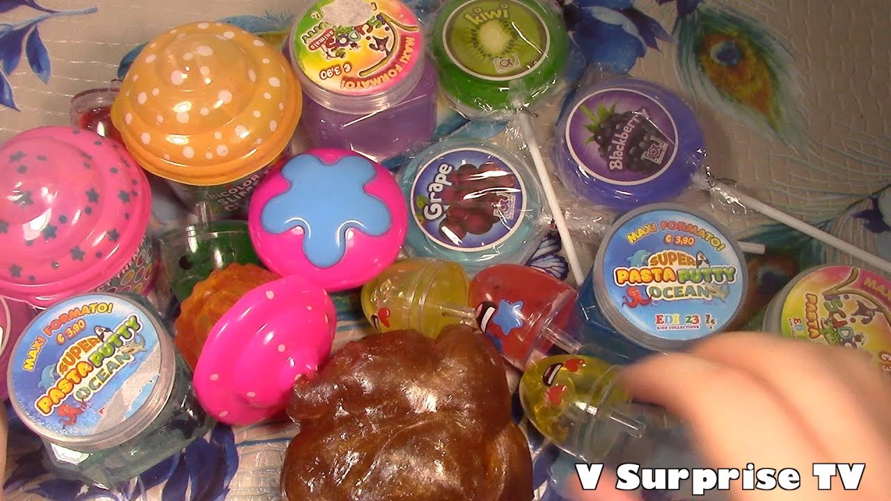 Asmr slime Sounds + Soft Spoken MY SLIME COLLECTION V Surprise TV #asmrslime🌈
