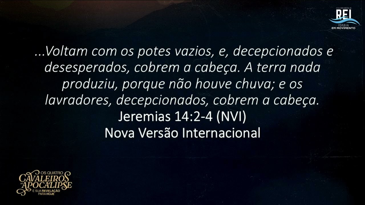 O TERCEIRO CAVALEIRO - CAVALO PRETO: A FOME -  PR WANDERLEY CARCELIANO
