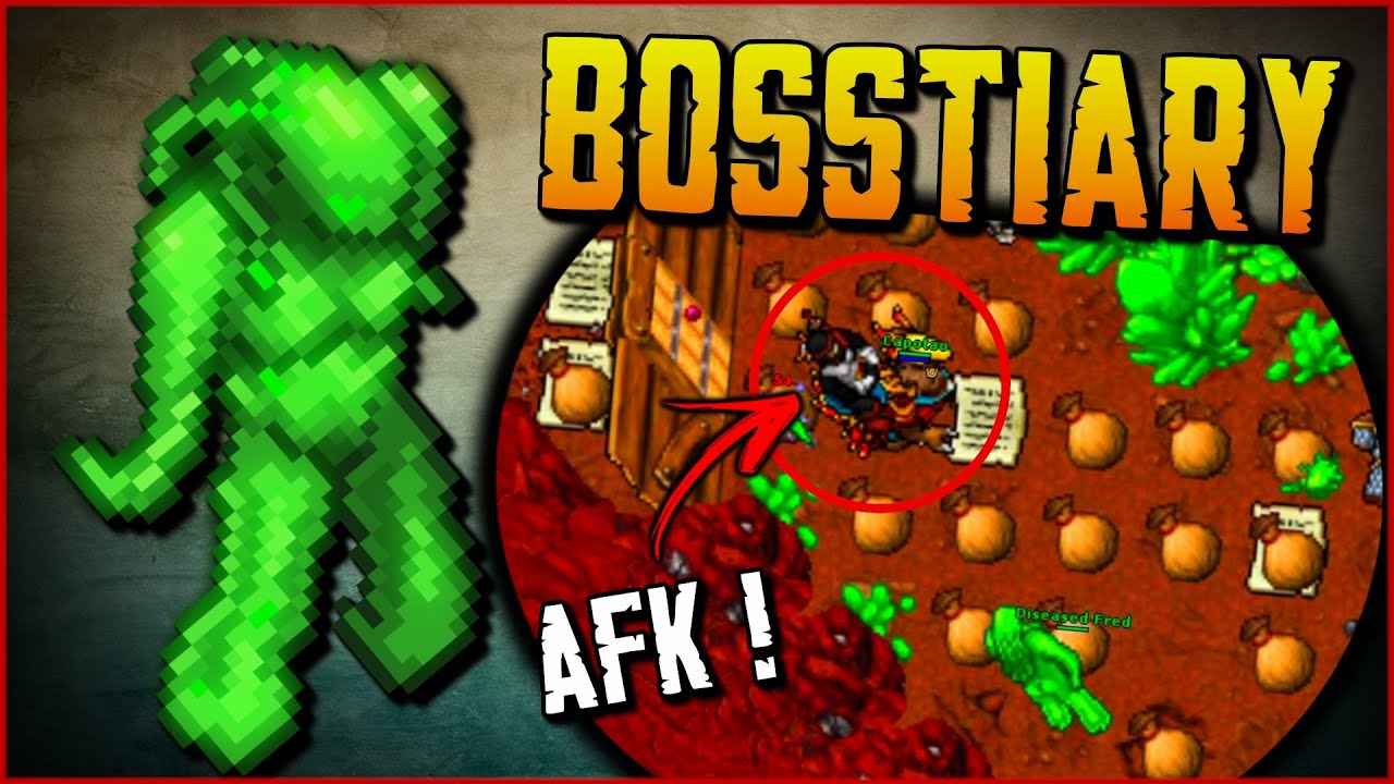 TIBIA - BOSSTIARY AFK - Boss Diseased Fred - Caçador de BOSS POINTS