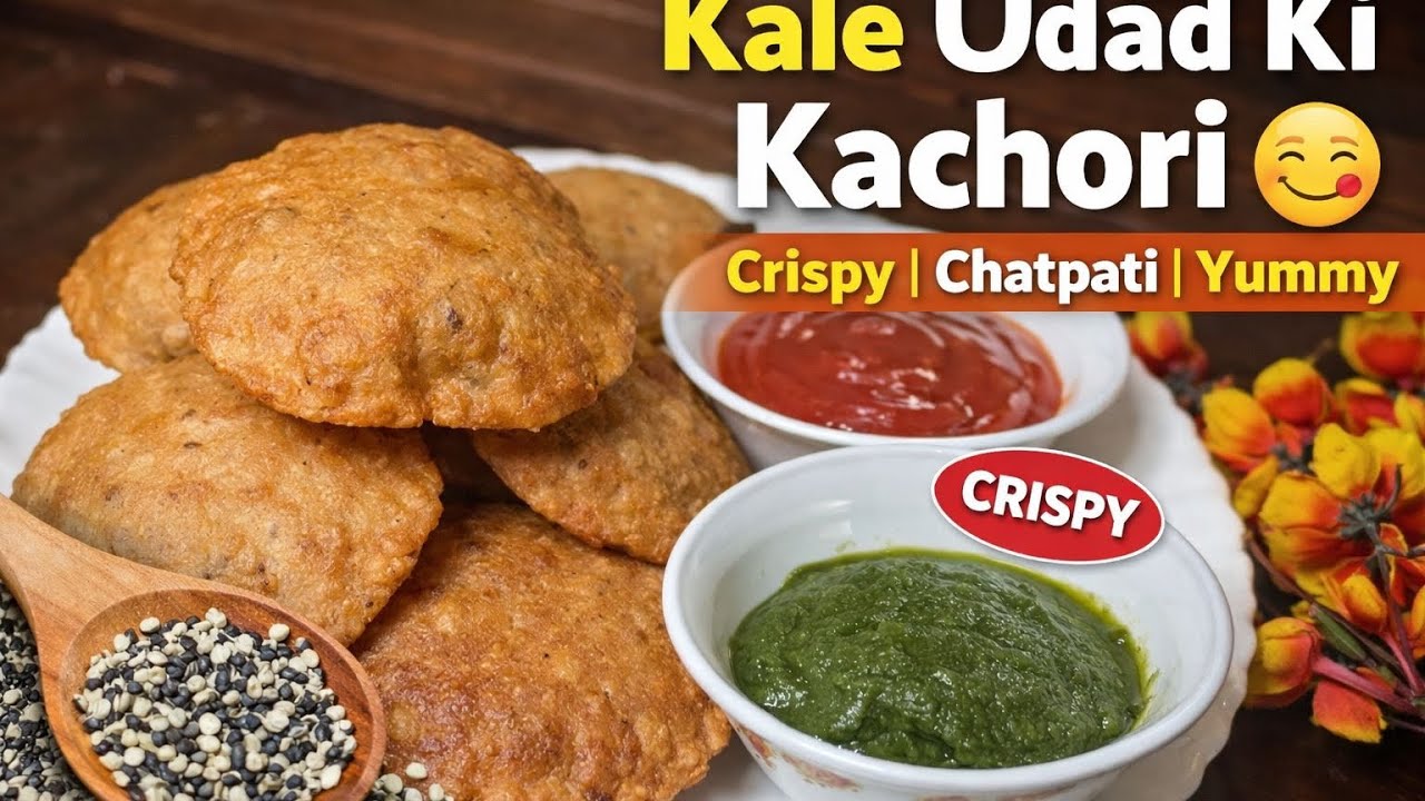 उड़द दाल कचौड़ी सुबह के नाश्ते के लिए बहुत ही स्वादिष्ट रेसिपी घर पर बनाए ।