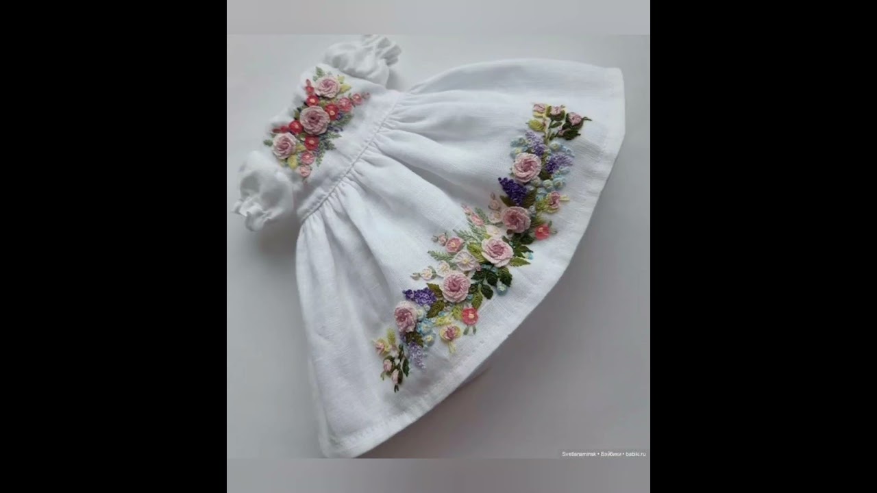 Baby girl hand embroidery frock designs 2023/ easy baby girl hand embroidery designs #shorts