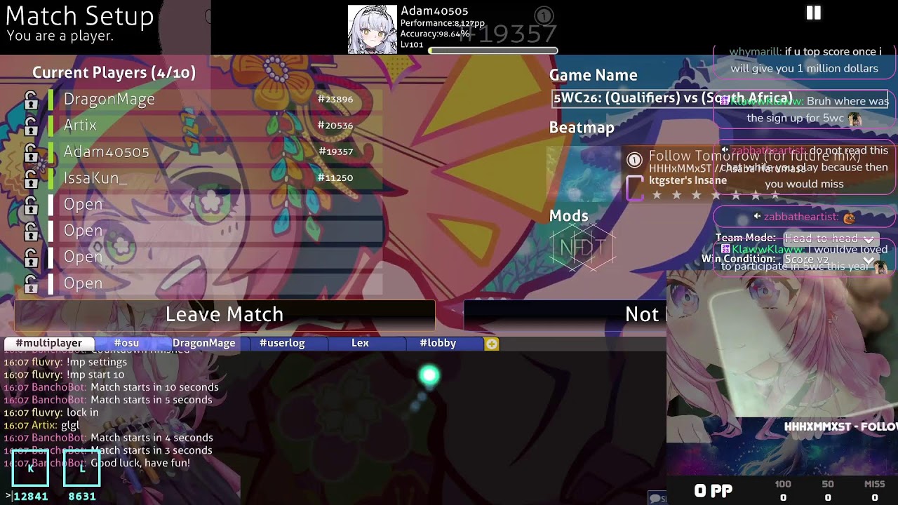 【 osu! 】5WC Qualifiers at 3pm