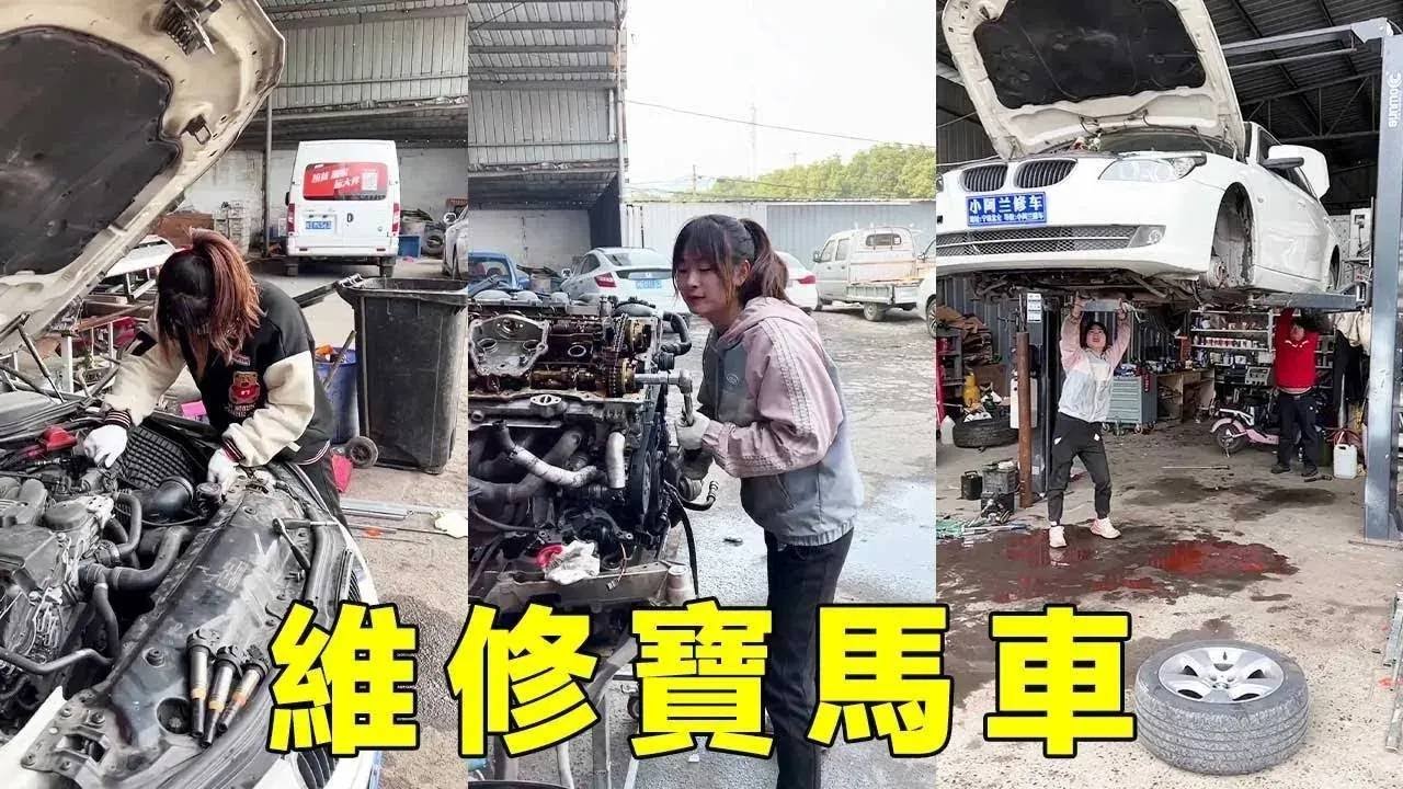 今天修理廠來了一輛寶馬車，三個氣缸都沒有壓力，發動機需要大修【小阿蘭修車】#修車#寶馬維修#頂氣門