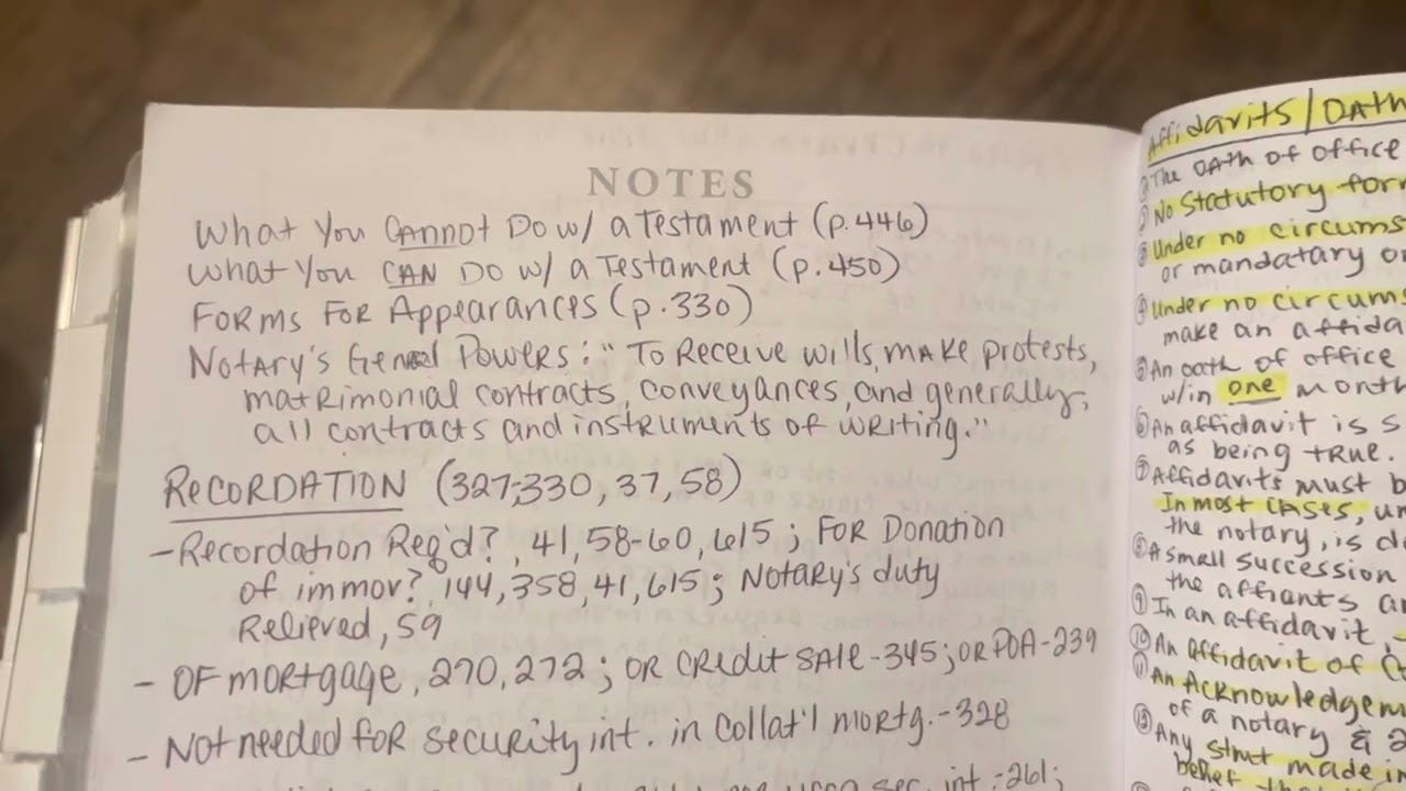 Louisiana Notary Study Tips: How to take notes