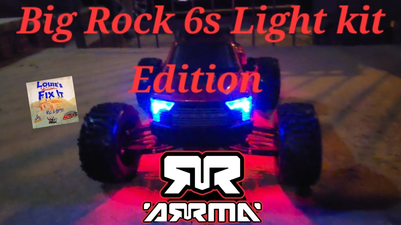How to install lights on an Arrma Big Rock 6s.