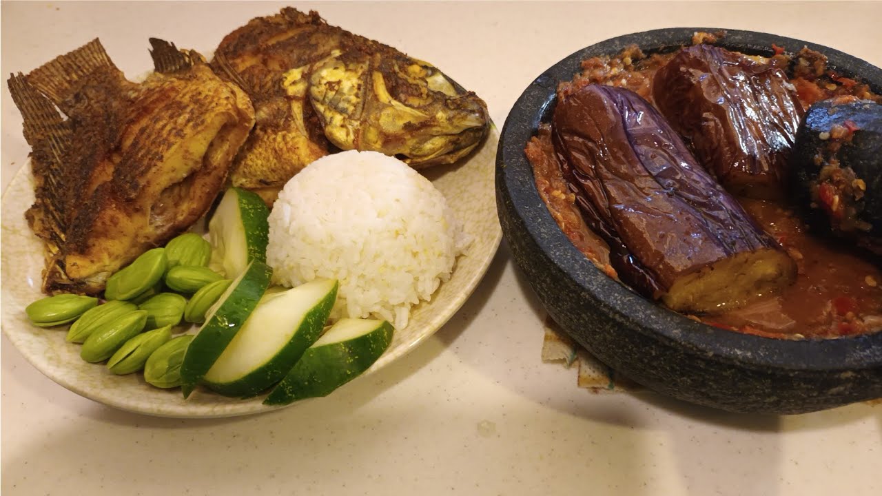 SAMBAL PENYET TERONG GORENG IKAN NILA BIKIN BOROS NASI