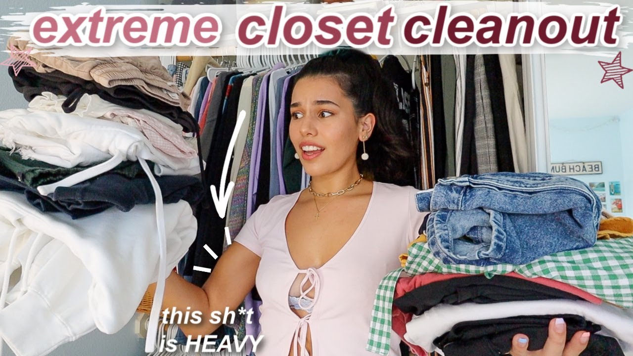 EXTREME closet cleanout 2020 *i&rsquo;m bored lol* SPRING CLEANING