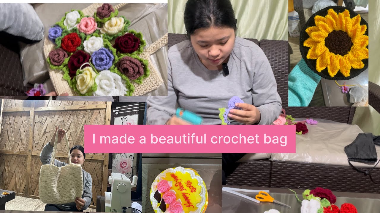 I made a beautiful handmade crochet bag /my daily life as a small business owner 