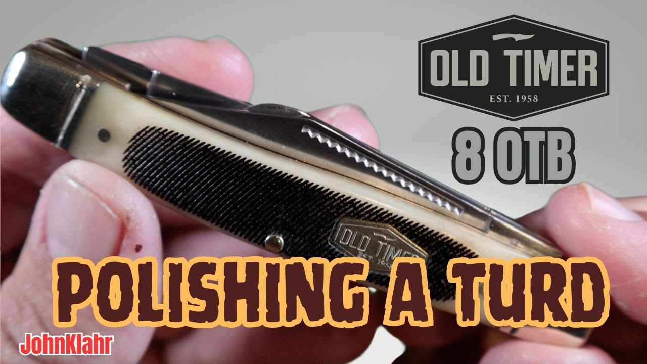 Полировка и доведение до совершенства этого карманного ножа Schrade Old Timer 8 OTB с помощью пол...