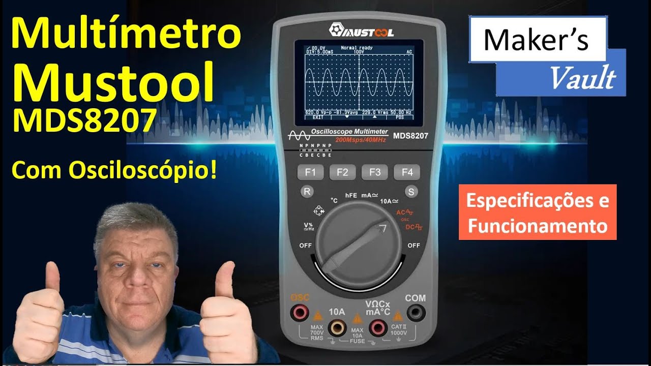 Multímetro Mustool MDS8207- Supercompleto com Osciloscópio: Especificações e Funcionamento!