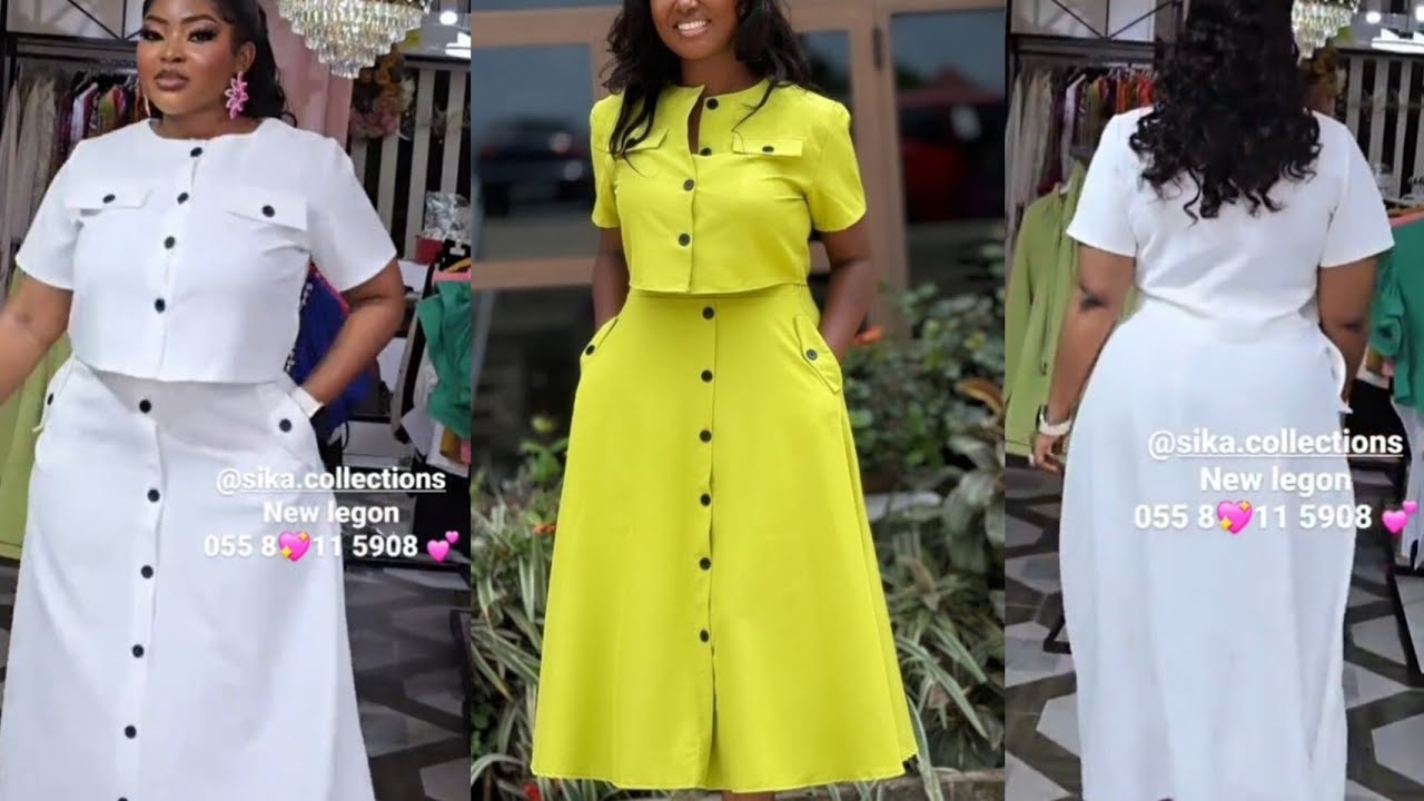 How to Sew FLARED SKIRT with FRONT BUTTONS and FRONT BUTTON TOP 💥