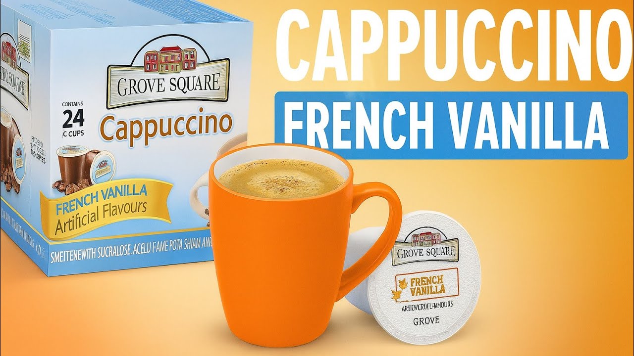 Grove Square French Vanilla Cappuccino K CUP Coffee Pods Review Taste ☕️🪻
