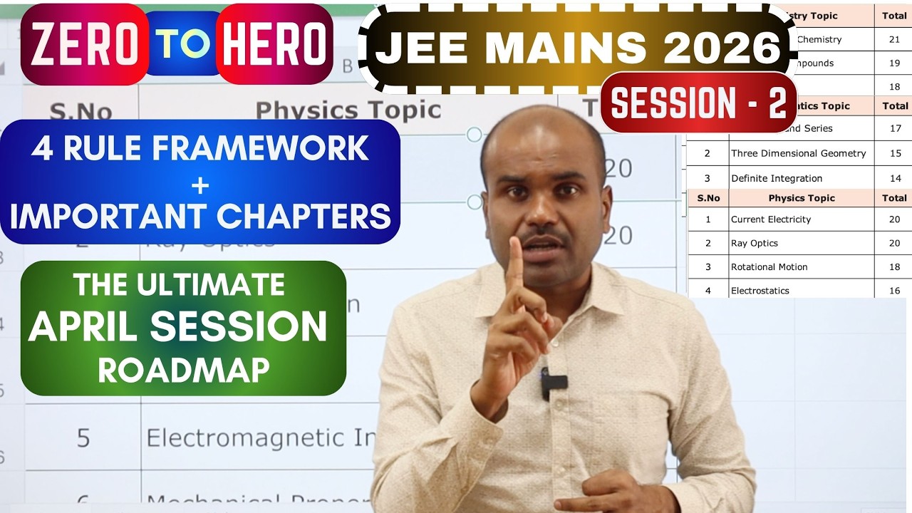 JEE Mains 2026 | April Session | Important Chapters + இந்த 4 Tips-ஐ Follow செய்யுங்கள் | Score BIG‼️