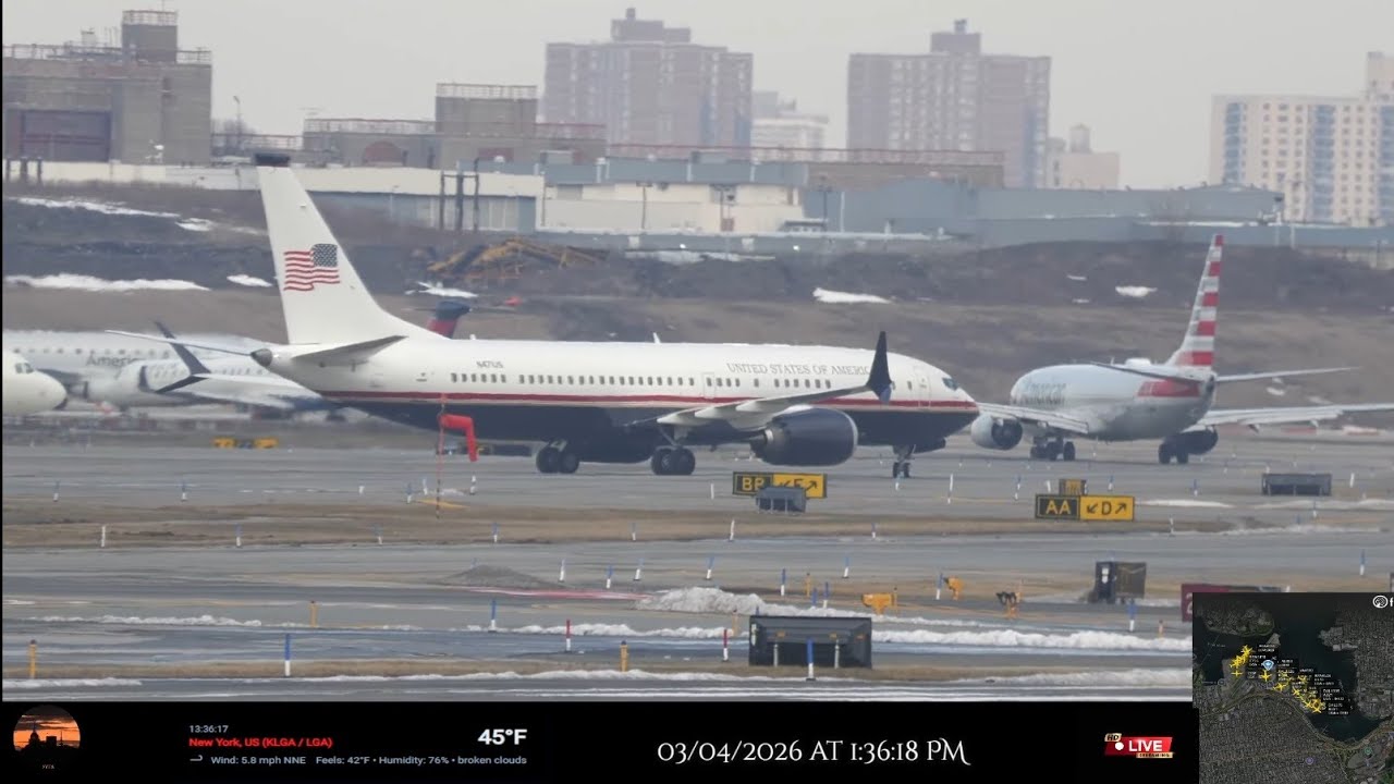 LaGuardia Airport NYC /LIVE + ATC 🌆SUNSET FINISH/ Sat. 3-4-26 *NO ADS EVER !