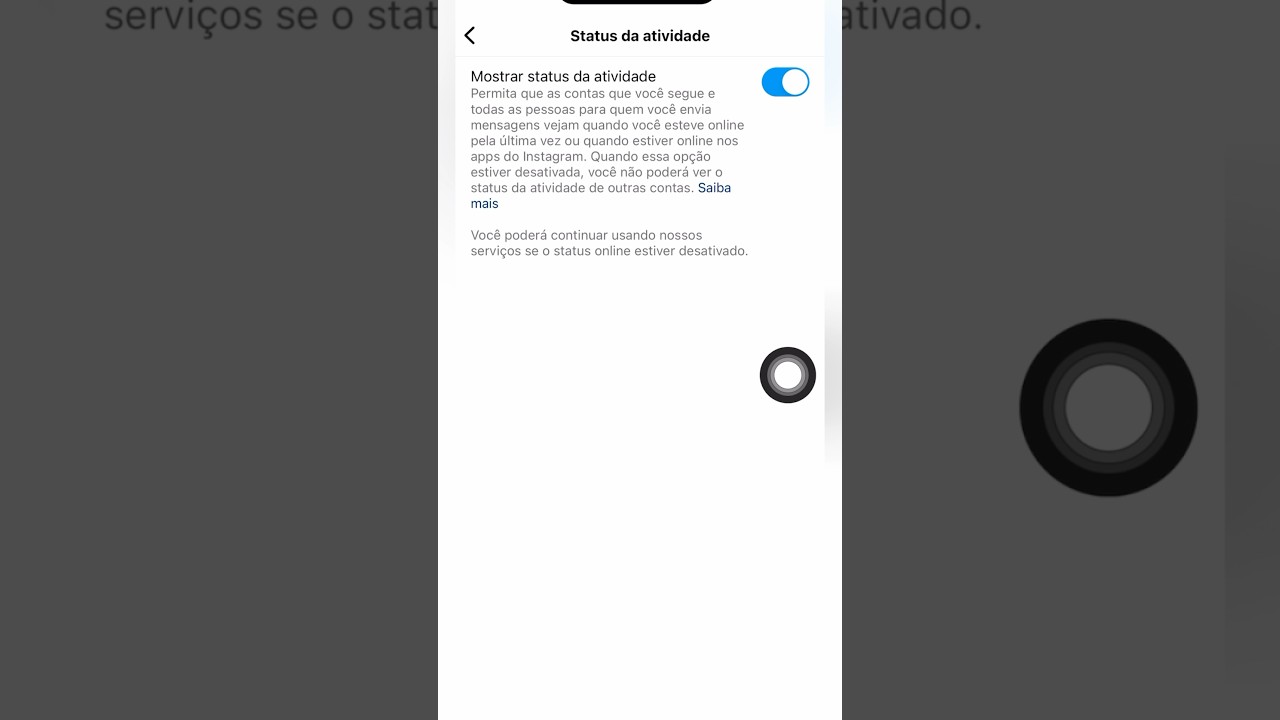 Como tirar o on-line do Instagram